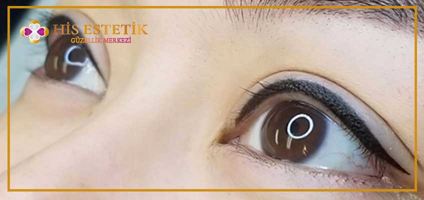 Kalıcı eyeliner uygulaması