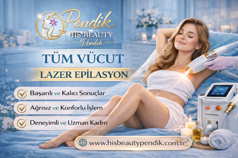 Pendik tüm vücut lazer epilasyon hizmeti His Beauty Pendik uygulaması