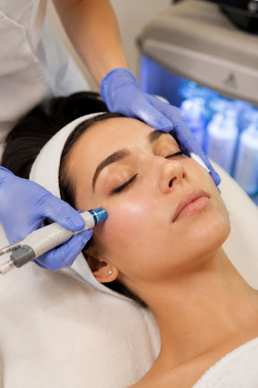 Pendik Hydrafacial cilt bakımı uygulaması sırasında profesyonel cilt temizliği